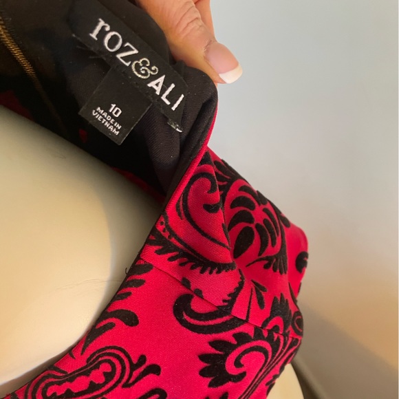 Red and black dressy dress - Picture 2 of 6